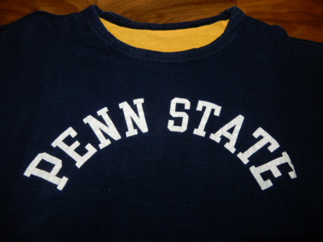  rare 70\'s Champion reversible PENN STATE bar tag Tee Vintage original ( Levi's Champion REVERSE WEAVE post-putting 60s 0