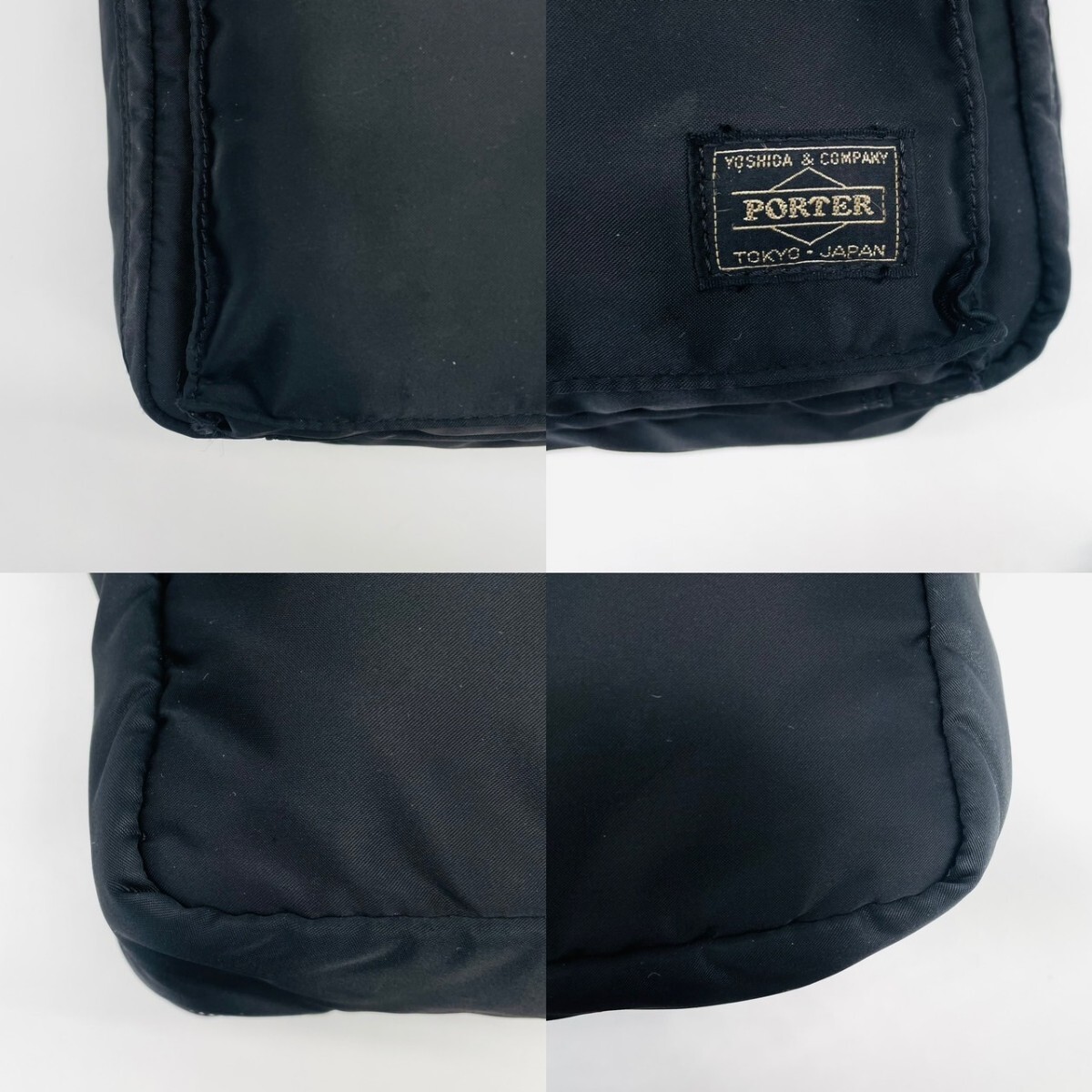 1 иен * превосходный товар *PORTER Porter Yoshida bag сумка на плечо наклонный .. язык машина черный чёрный 2 слой тип нейлон бизнес мужской 1