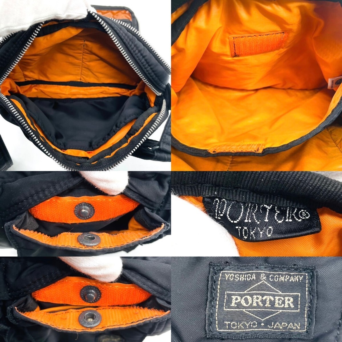 1 иен * превосходный товар *PORTER Porter Yoshida bag сумка на плечо наклонный .. язык машина черный чёрный 2 слой тип нейлон бизнес мужской 