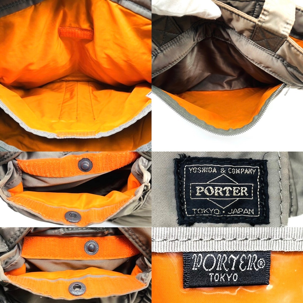 1円●美品●PORTER　ポーター タンカー　トートバッグ　ショルダーバッグ　ビジネスバッグ　2way　シルバー　グレー ナイロン　A4 メンズ _画像10