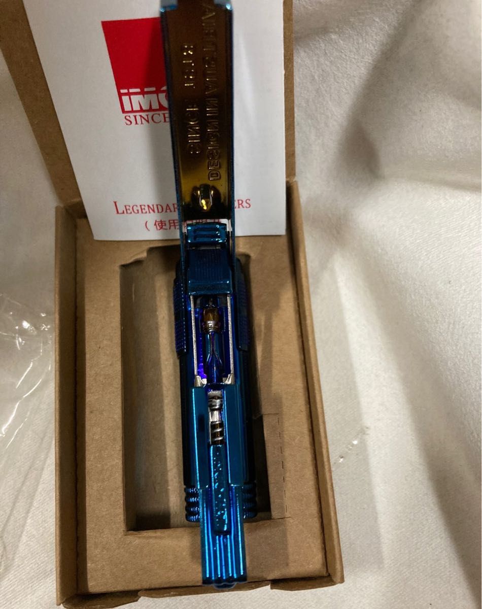 イムコ・ブラス・正規品-オイルライター6700-ブルー-フリント、ウィック付き
