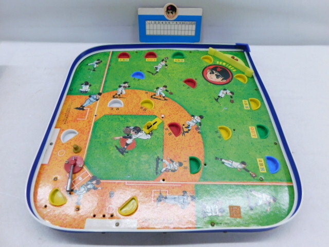 ★月0350 エポック社 巨人の星 野球盤 C型 レトロゲーム 野球ゲーム 60年代 当時物 エポック レトロ ボードゲーム ジャンク 12404261_画像2