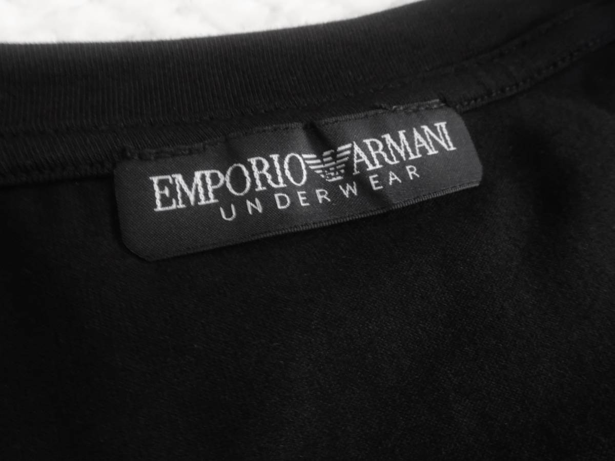 新品★エンポリオ アルマーニ★セクシーな ブラック Tシャツ★ストレッチ スリム Vネック 黒 XL★EMPORIO ARMANI EA★580_画像7