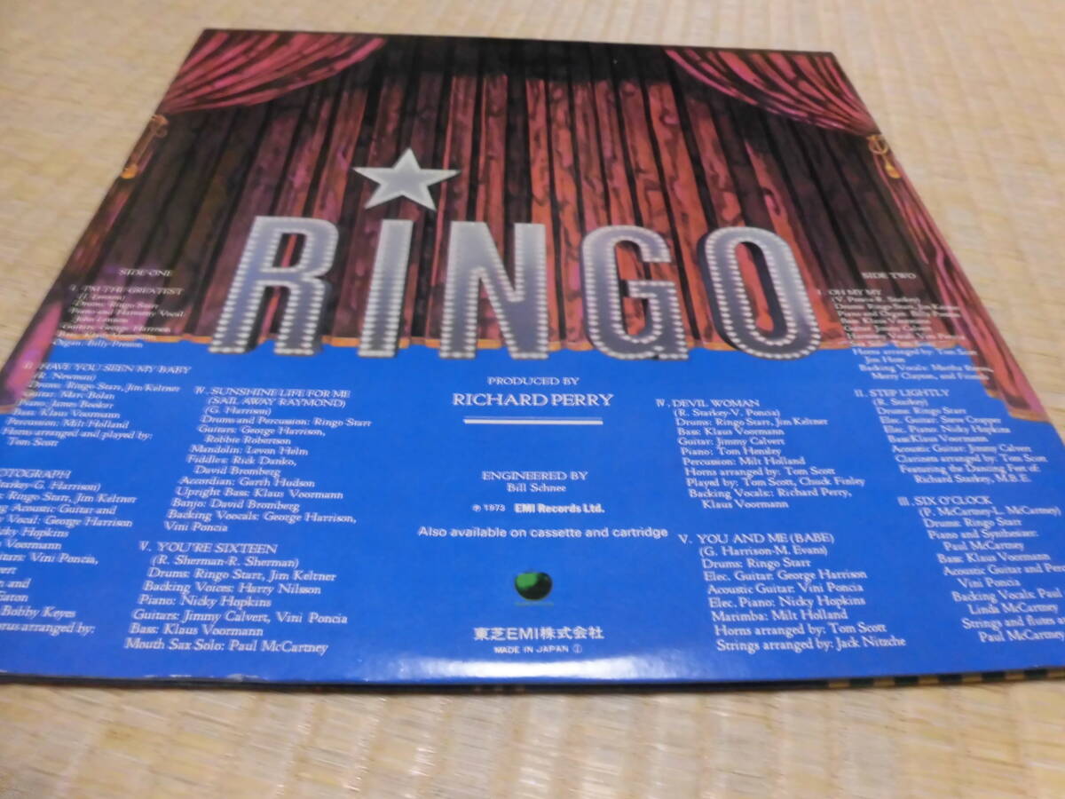 リンゴ・スター「リンゴ　RINGO」帯付　ＬＰ　ビートルズ　パワーポップ　フォーク　ブルース　カントリー　ギターポップ_画像10
