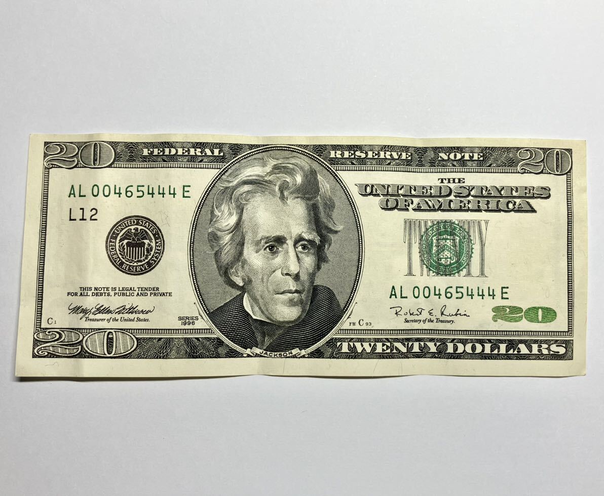 【送料込み】アメリカ 20ドル札 旧紙幣 1996年 1枚の画像1