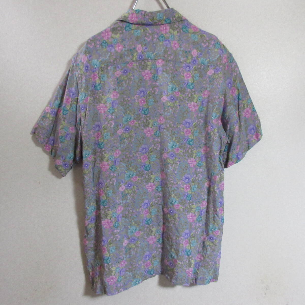 ○良品 supreme シュプリーム◆19ss mini floral rayon shirt レーヨンシャツ 半袖シャツ◆メンズ パープル Sサイズ_画像4