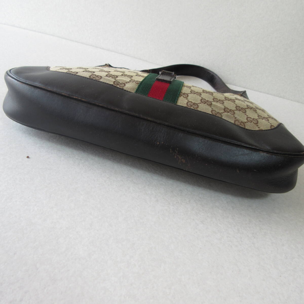 ○GUCCI グッチ◆ジャッキー GGキャンバス×レザー SV金具 ショルダーバッグ 肩掛け 001 3346 3444_画像5