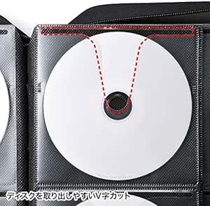 サンワサプライ(Sanwa Supply) ポリプロピレン DVD・CDセミハードケース(96枚収納・ブラック) FCD-WL96_画像3