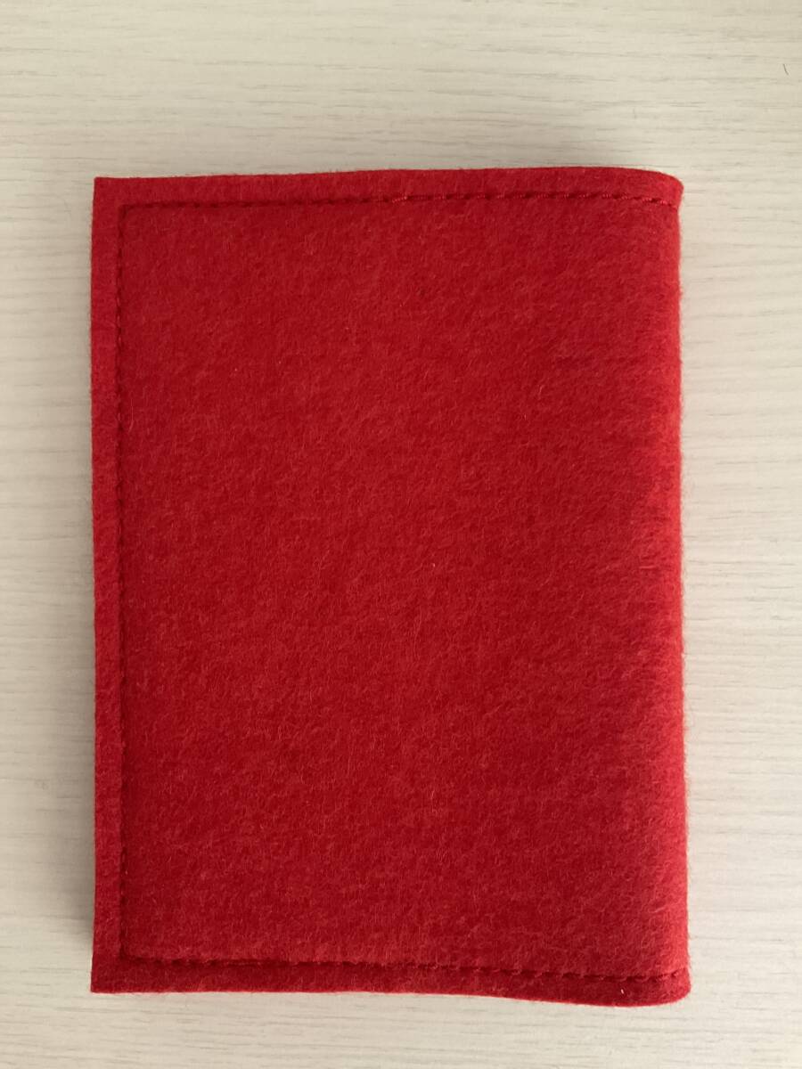 book cover 14cm×18,5cm red felt thick cloth 