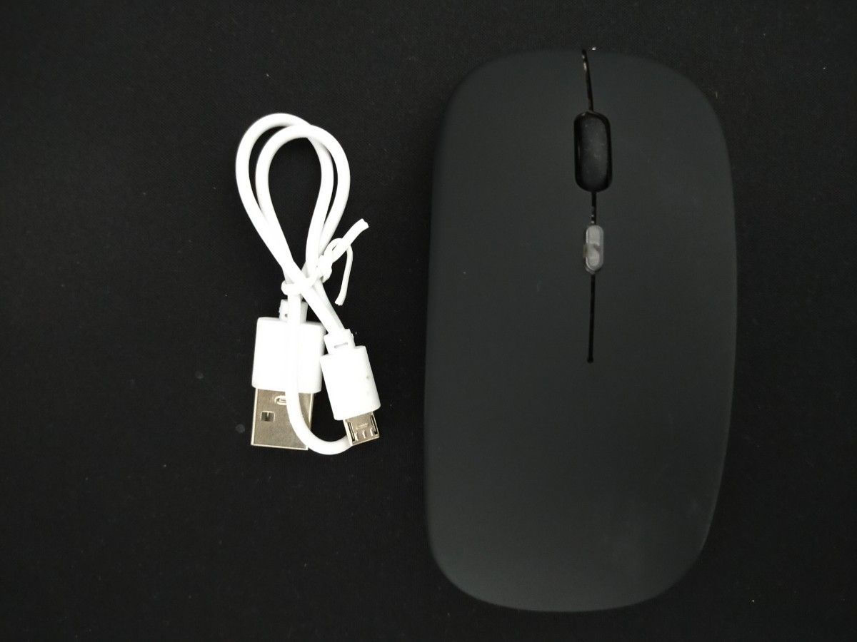 ワイヤレスマウス LED  ブラック Bluetooth 無線 軽量 充電式
