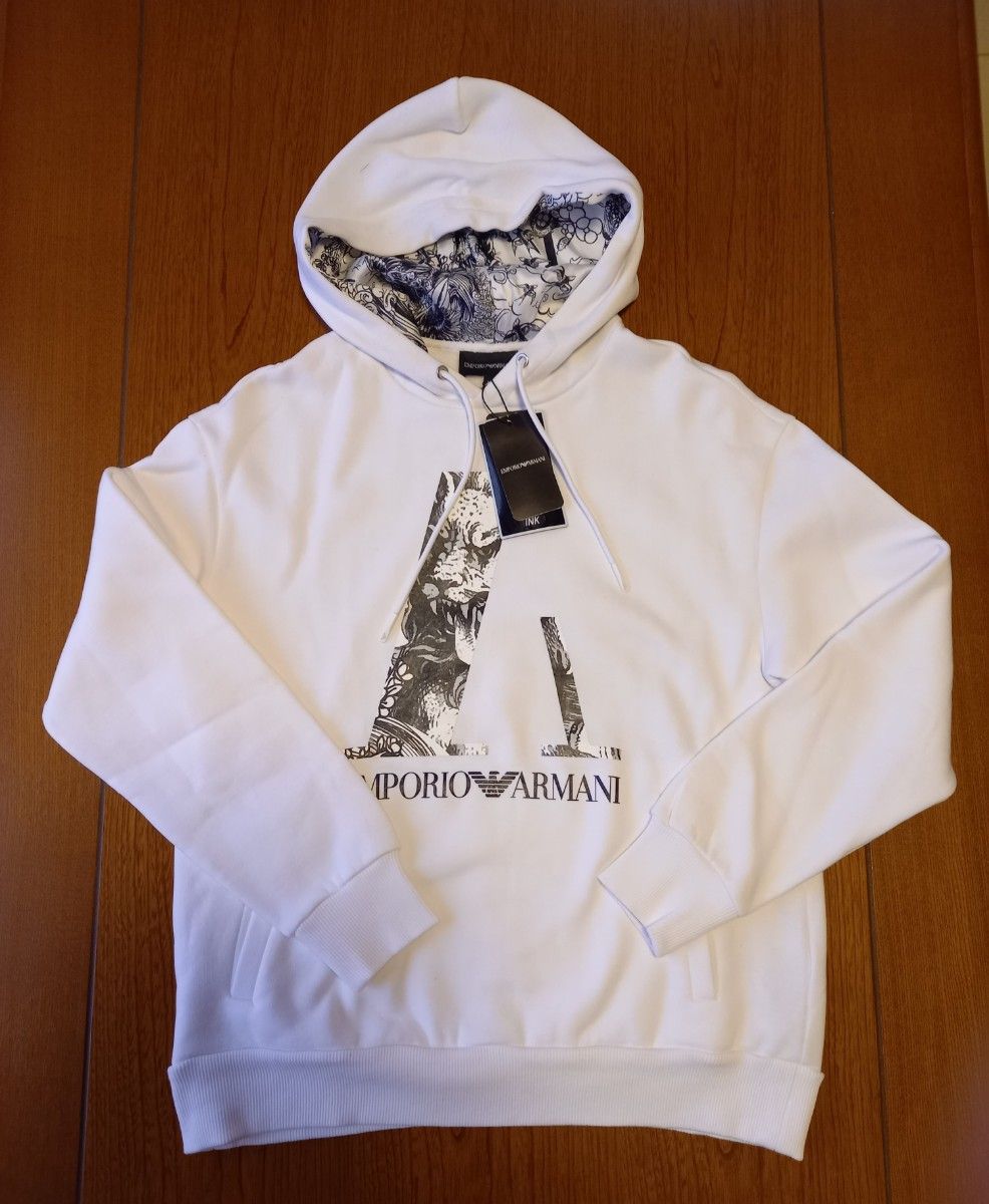 GACKTさん着用モデル EMPORIO ARMANI 獅子柄パーカー (XS GACKTさん着用モデル EMPORIO ARMANI 獅子柄パーカー (XS