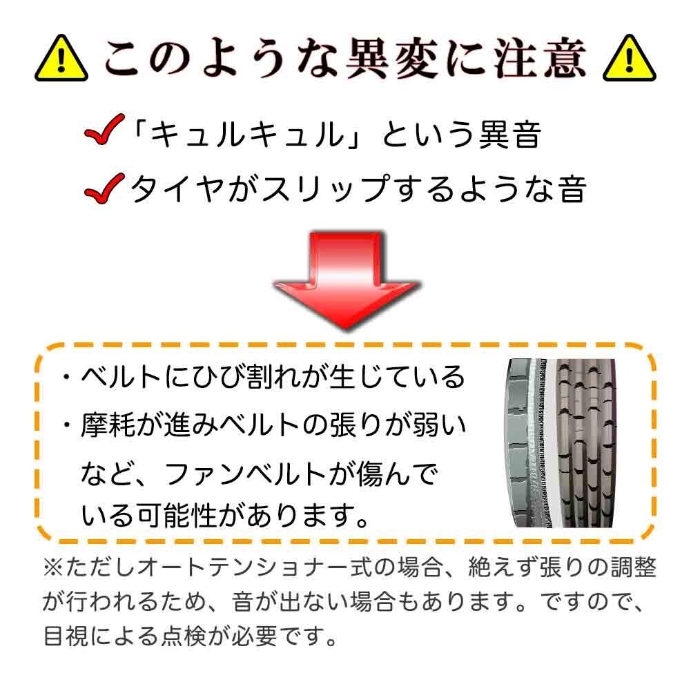 ファンベルトセット スズキ エブリィ 型式DA62V H13.08～H17.08 2本セット ベルト交換 メンテナンス_画像5