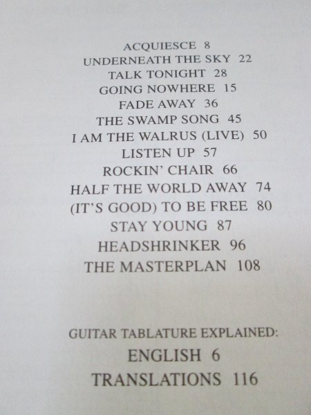 ◎バンドスコア　オアシスOASIS THE MASTERPLAN GUITAR TAB EDITION (英語)_画像6