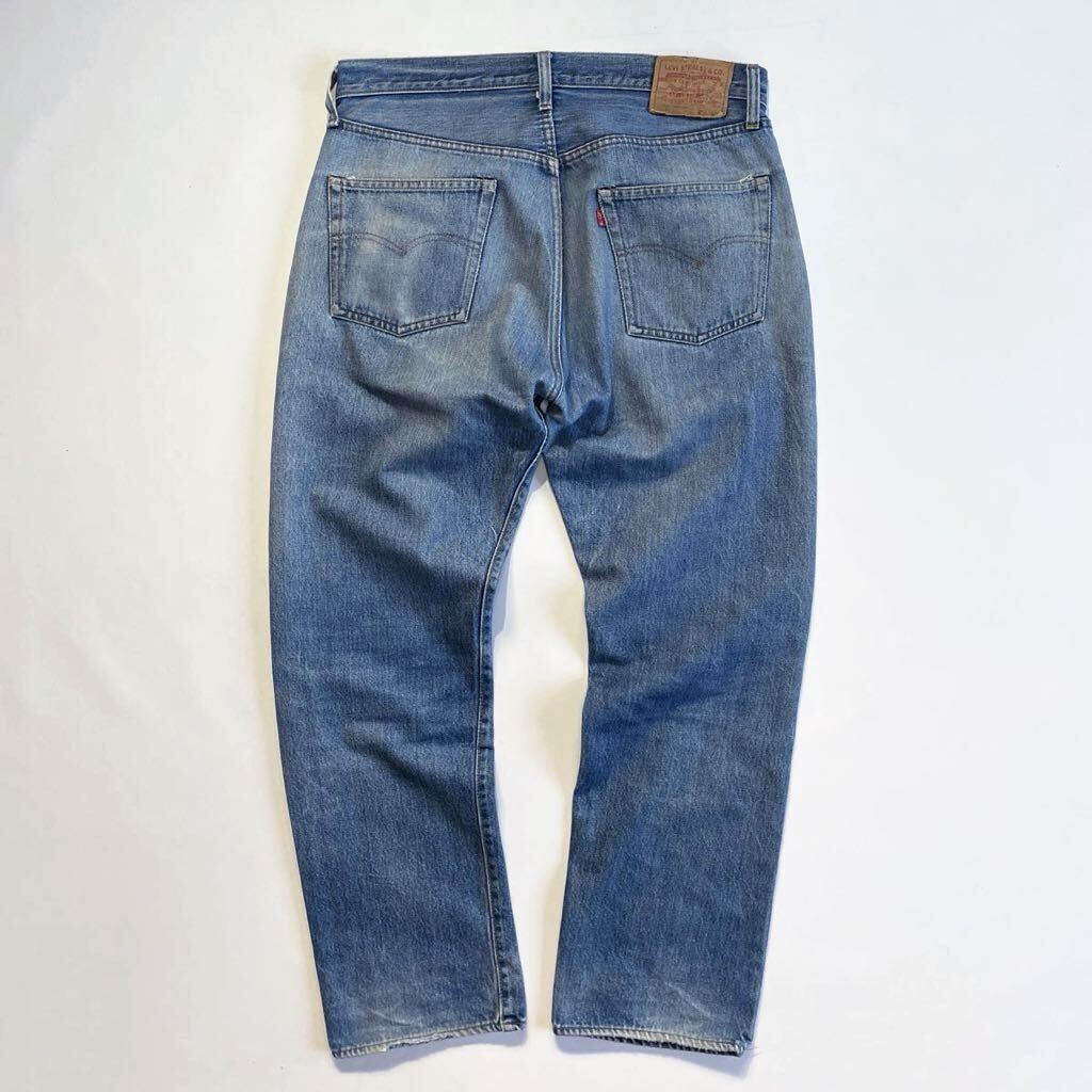 美色♪66後期 70s USA製 Levis 501 W36L34 オリジナル ビンテージ ヒゲ リーバイス 501 66後期 赤耳 78年製 リペア_画像2