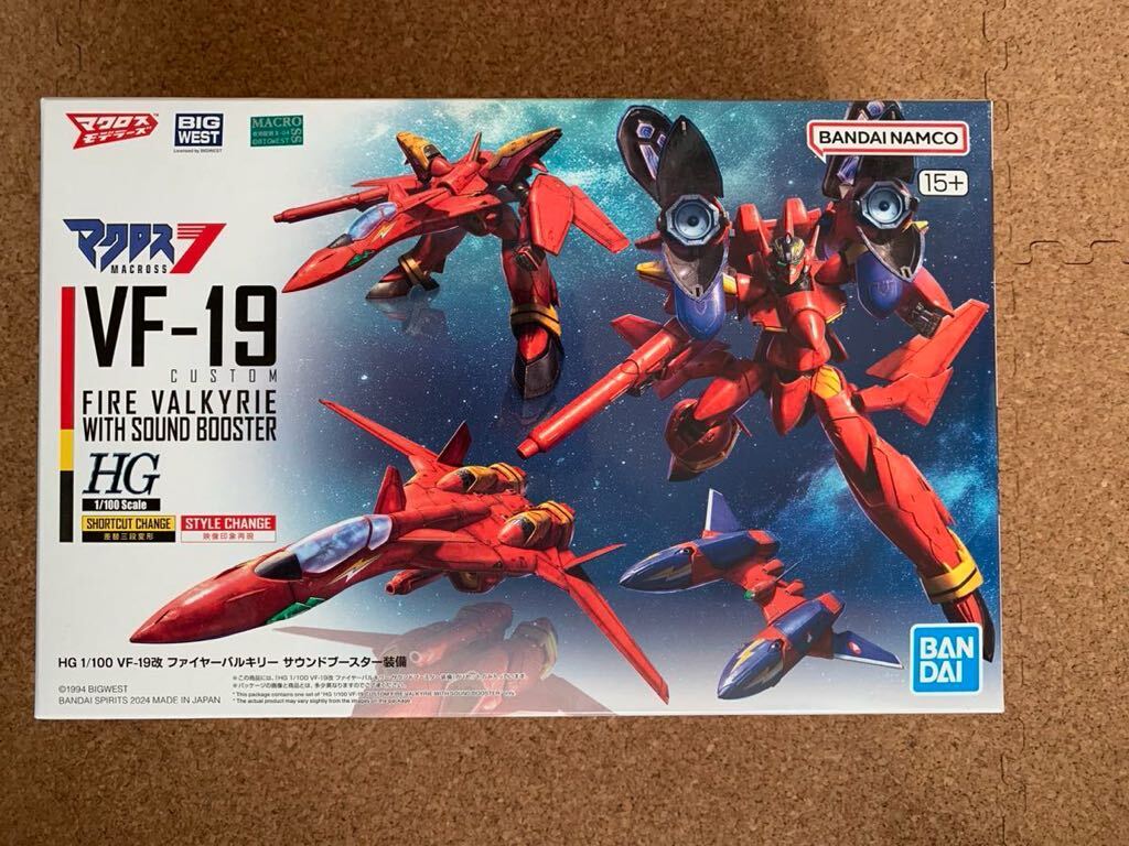  Bandai Macross 7 1/100 HG VF-19 modified fire - bar drill - sound booster equipment unopened not yet constructed goods 