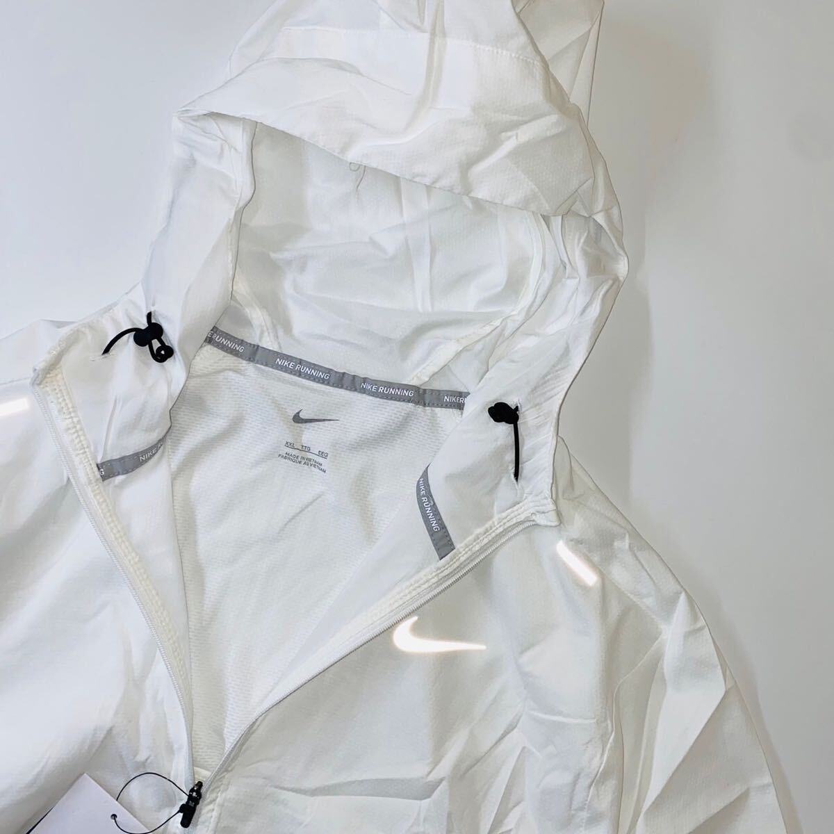 NIKE ナイキ ウィンドランナー ウーブン 軽量 ランニングジャケット CZ9071-100 白 2XLの画像2