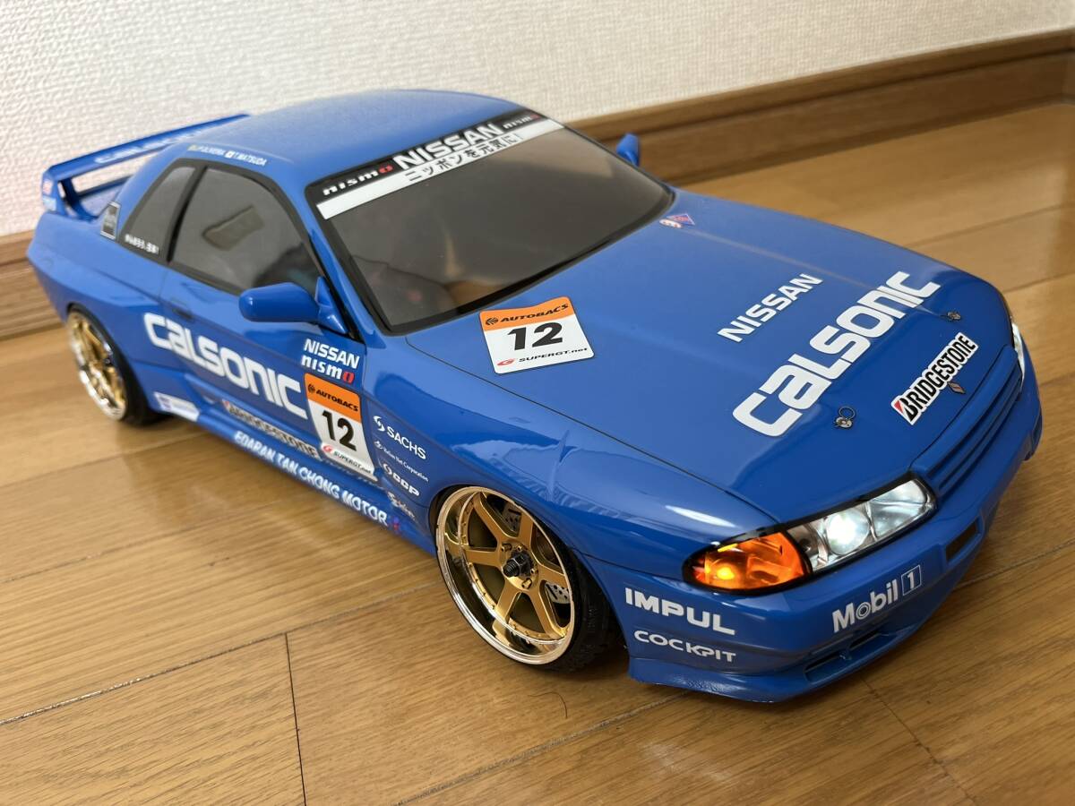 ■Tamiya タミヤ スカイライン GT-R BNR32 CALSONIC 電飾 未走行_画像7