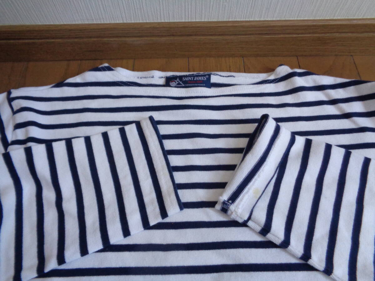 美品 SAINT JAMES セントジェームス バスクシャツ ウエッソン ボーダー Tシャツ フランス製_画像2
