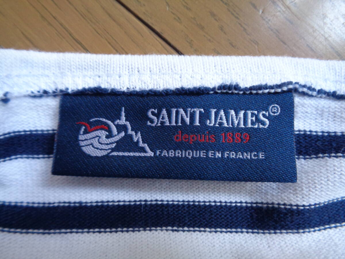 美品 SAINT JAMES セントジェームス バスクシャツ ウエッソン ボーダー Tシャツ フランス製_画像3