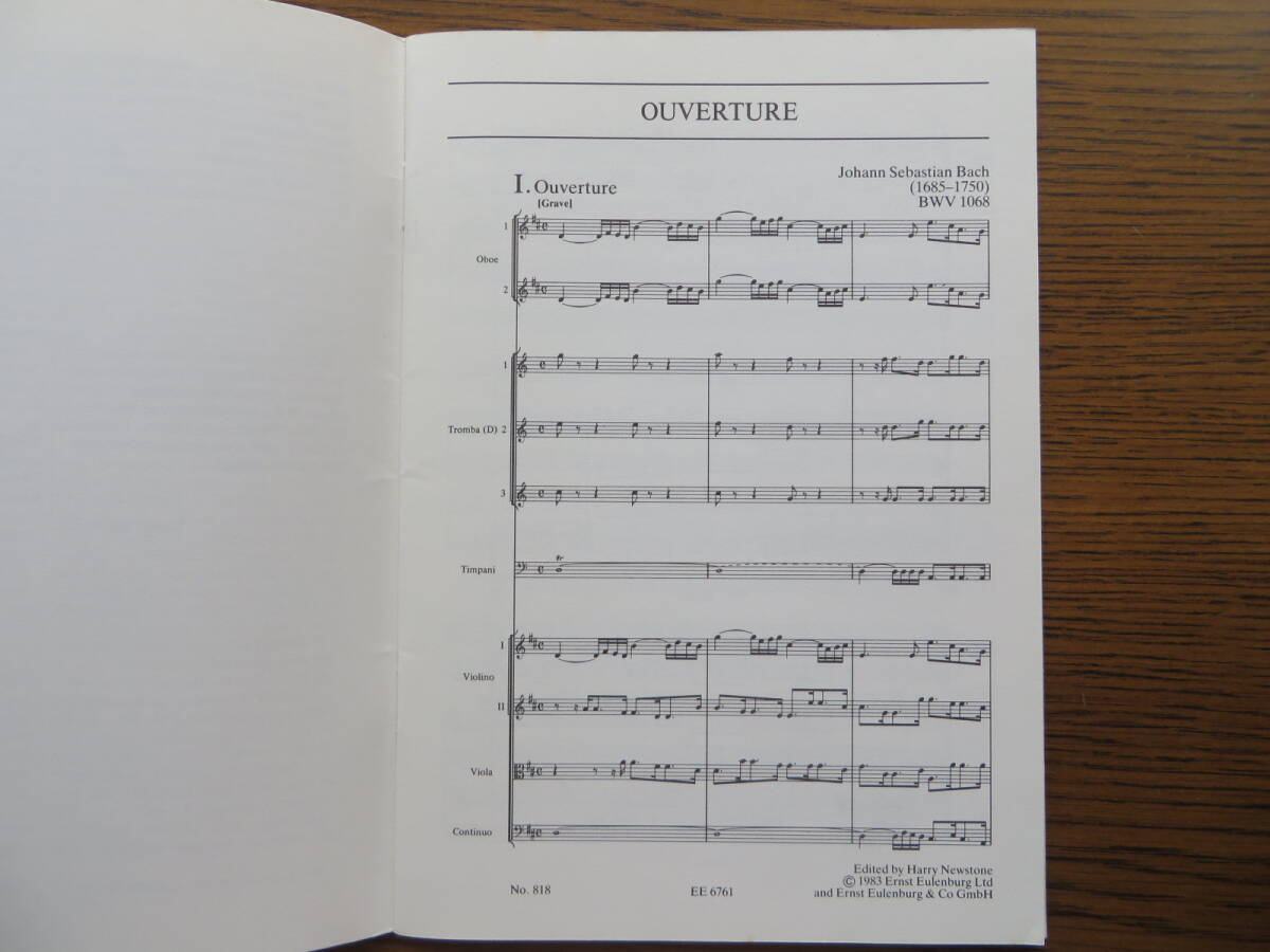 ♪ [オーケストラ 楽譜] OUVERTURE(SUITE)No.3 in D BWV 1068〔序曲/管弦楽組曲第３番ニ長調 BWV 1068〕J.S.BACH/バッハ 作曲 スコア ♪の画像5
