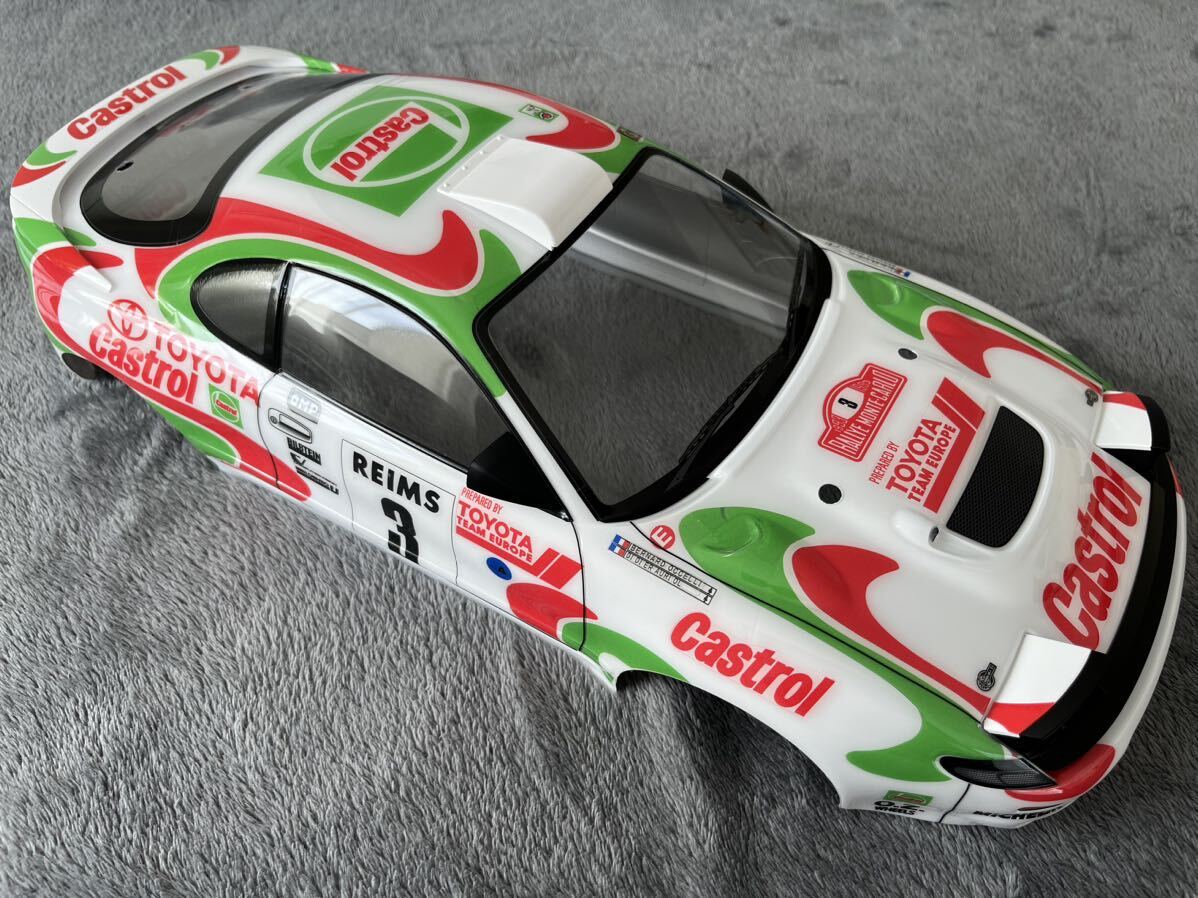 タミヤ カストロールセリカST185風 塗装済 スペアボディセット RC 自作ステッカー裏貼り TOYOTA CELICA GT-FOUR RC TAMIYA ラリー tt-02 _画像1