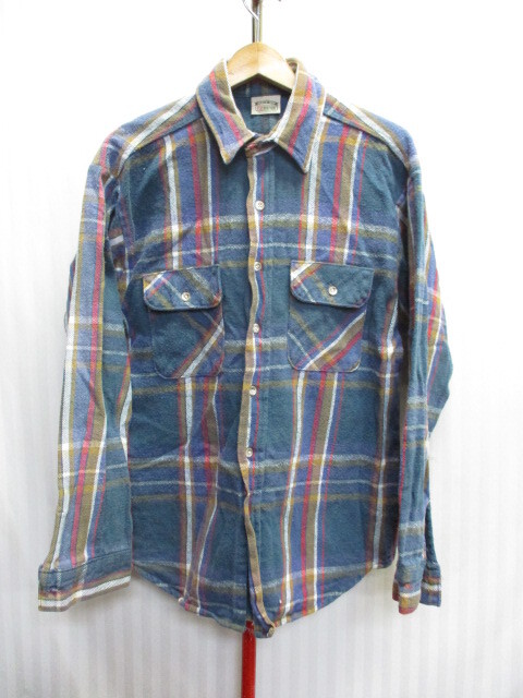 USA製　ファイブブラザー　90sヴィンテージ　ネルシャツ　メンズL　チェック柄シャツ フランネルシャツジャケット 長袖シャツ 05153_画像1