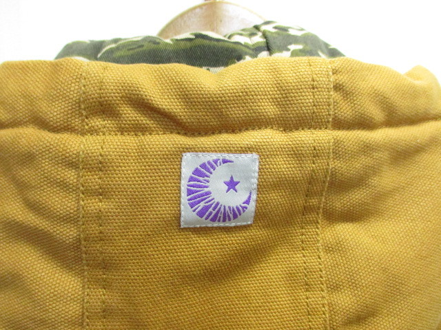 ASNADISPEC アスナディスペック ダックジャケット メンズXL LL キャメル×迷彩柄キャンバスジャケット ワークジャケット パーカー01241の画像8
