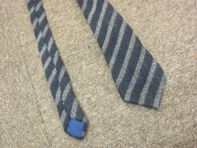  Issey Miyake 90s Vintage necktie black gray series silk use necktie wool Thai wool ground necktie 05040