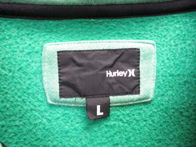 HURLEY Harley Zip выше Parker мужской L зеленый тренировочный Parker f-ti- жакет тренировочный джерси верх 05061