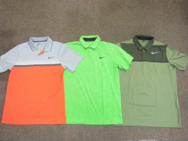 ナイキゴルフ　DRI-FIT　ポロシャツ 3枚セット　メンズM スウォッシュロゴ速乾スポーツシャツ ゴルフウエア ゴルフシャツ 半袖シャツ05110_画像1