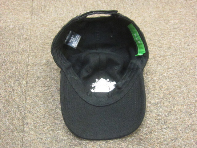 HUF　ハフ　キャップ　黒　フリーサイズ　メンズ　大人用　帽子　WASTED TIME 6-PANEL HAT CAP　ベースボールキャップ　05110_画像4