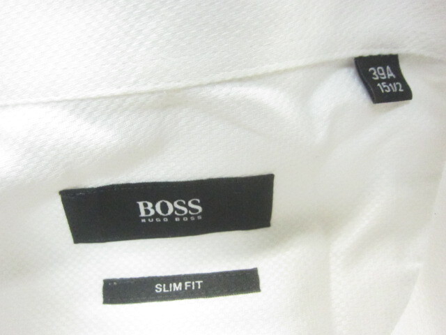 HUGO BOSS　ヒューゴボス　白シャツ　5枚セット　メンズ39A １５1/2 SLIM-FIT ドレスシャツ 長袖シャツ ビジネスシャツ ワイシャツ　05119_画像2