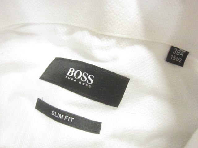 HUGO BOSS　ヒューゴボス　白シャツ　5枚セット　メンズ39A １５1/2 SLIM-FIT ドレスシャツ 長袖シャツ ビジネスシャツ ワイシャツ　05119_画像6