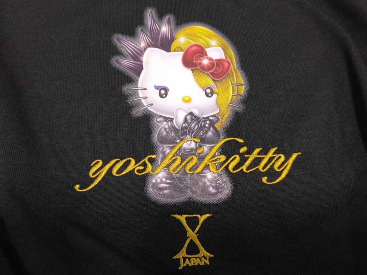 新品 メンズ yoshikitty キティ ハローキティ 長袖 Tシャツ M ブラック しまむら 限定