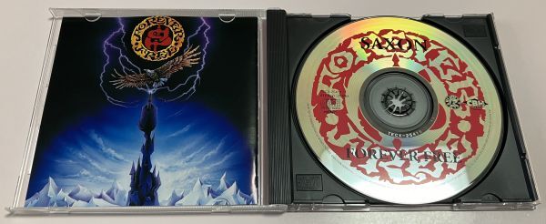 帯付 CD サクソン SAXON 伝説からの生還 FOREVER FREE 国内盤 廃盤 レア NWOBHM New Wave Of British Heavy Metal_画像4