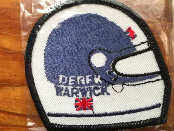 F1　ドライバー　ヘルメット刺繍ワッペン（DEREK WARWICK)_画像1