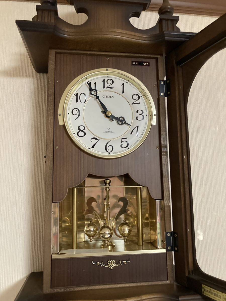 レア 美品 動作品 シチズン CITIZEN 掛け時計 壁掛け時計 柱時計 レア 美品 動作品 シチズン CITIZEN 掛け時計 壁掛け時計 柱時計