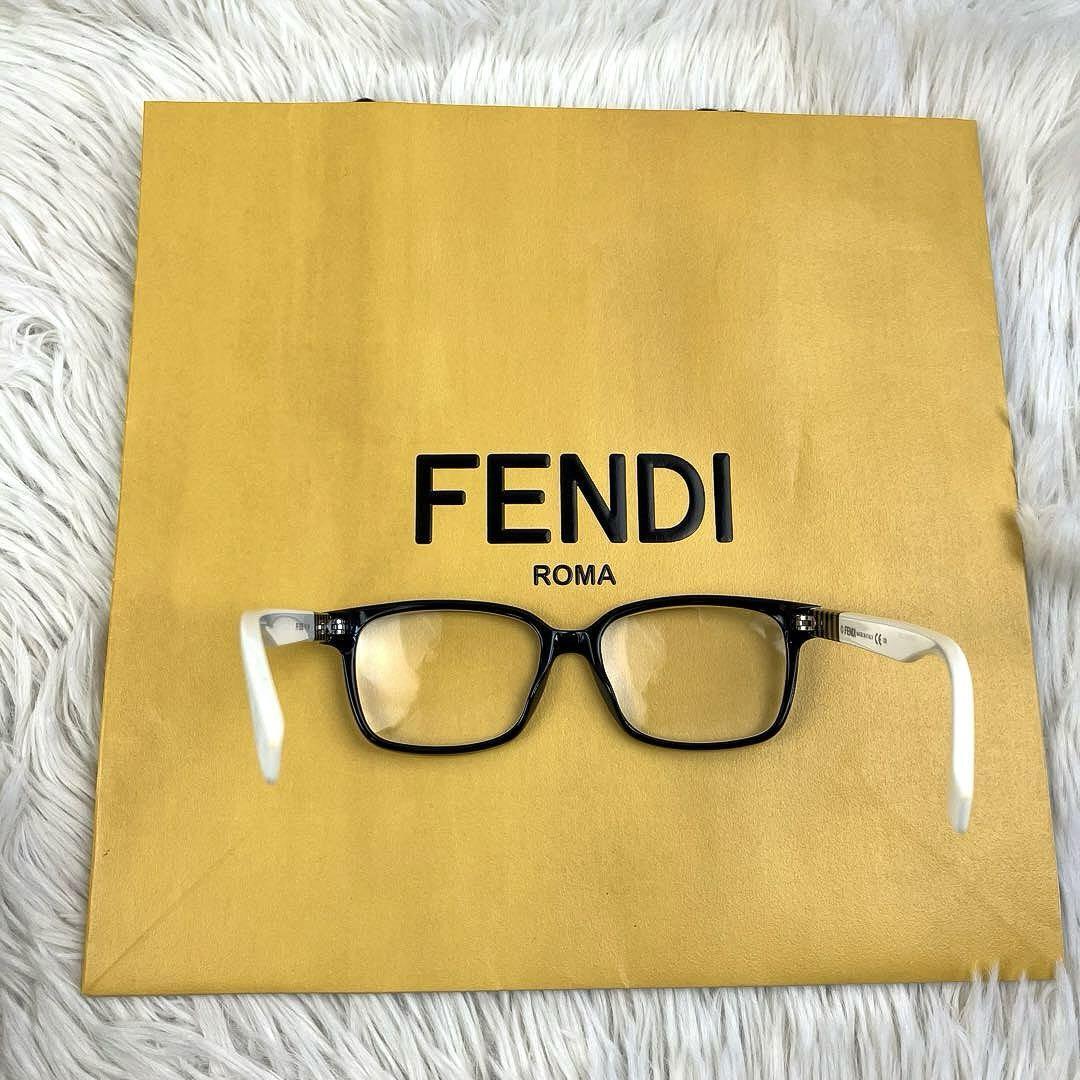 FENDI フェンディ サングラス 眼鏡 イタリア製 ペカン ロゴ ブラック 黒 ホワイト 白 バイカラー メンズ レディース 兼用_画像5