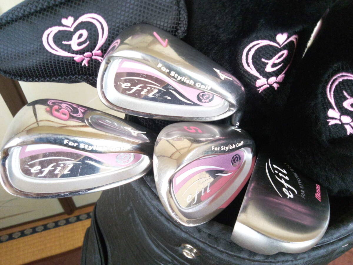 初心者向け　ミズノエフィル　Mizuno　efil　ゴルフセット　MEGAGOLF桜モデルキャディバッグ付き_画像5