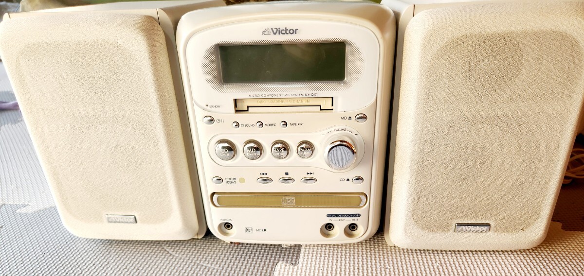 ビクター CD MD カセット ミニコンポ CA-UXQX1-W_画像1