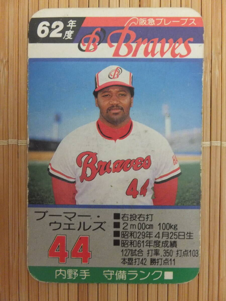 タカラ プロ野球カードゲーム 62年 阪急ブレーブス　ブーマー・ウェルズ（1枚）_画像1