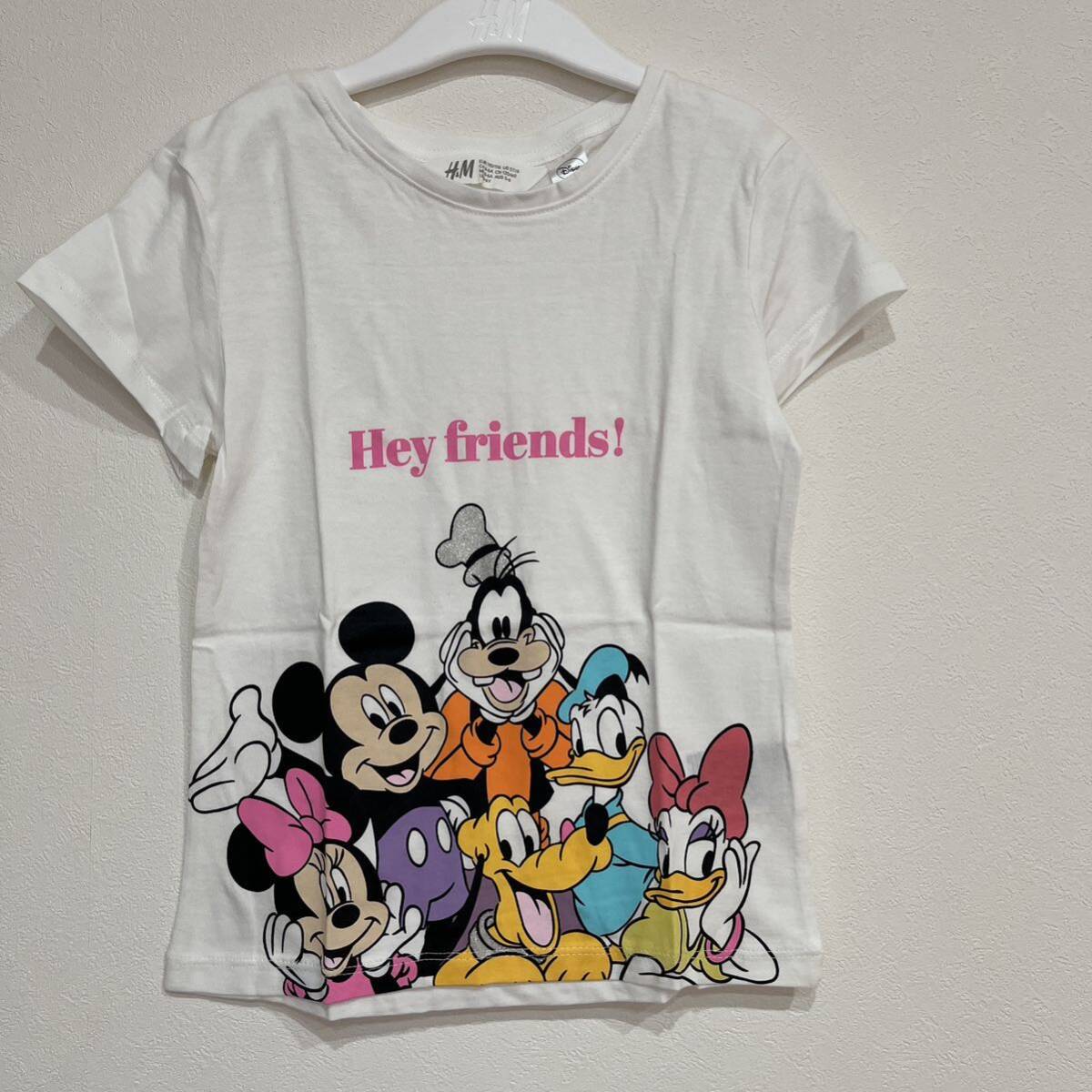 新品★H&M×Disney ミッキー＆ミニー　Tシャツ3枚セット★135-140