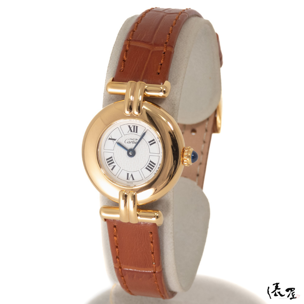 [ Cartier ] Must ko Rize 6 Rome n ultimate beautiful goods QZ Vintage lady's clock Cartier colisee. shop 