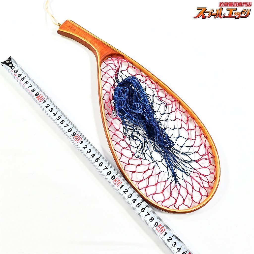 ★☆【ハンドメイド】 渓流用カーブランディングネット タモ網 全長43.4cm 内径15.8cm x 31cm 自重94.2g マス K_100★☆e04374_画像5