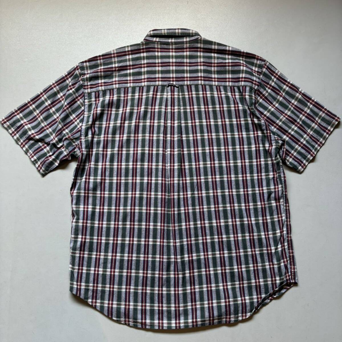 90s〜 Eddie Bauer S/S check shirt “size L” 90年代 エディバウアー 半袖シャツ チェックシャツ ボタンダウンシャツ