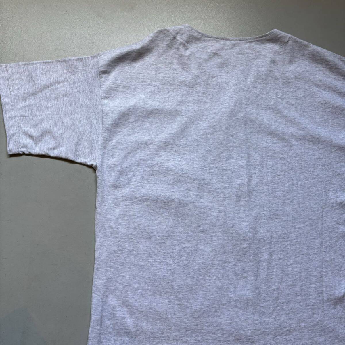 baseball shirt style T-shirt “size XL” “made in USA” ベースボールシャツ型 無地Tシャツ アメリカ製 USA製 グレー 半袖_画像7