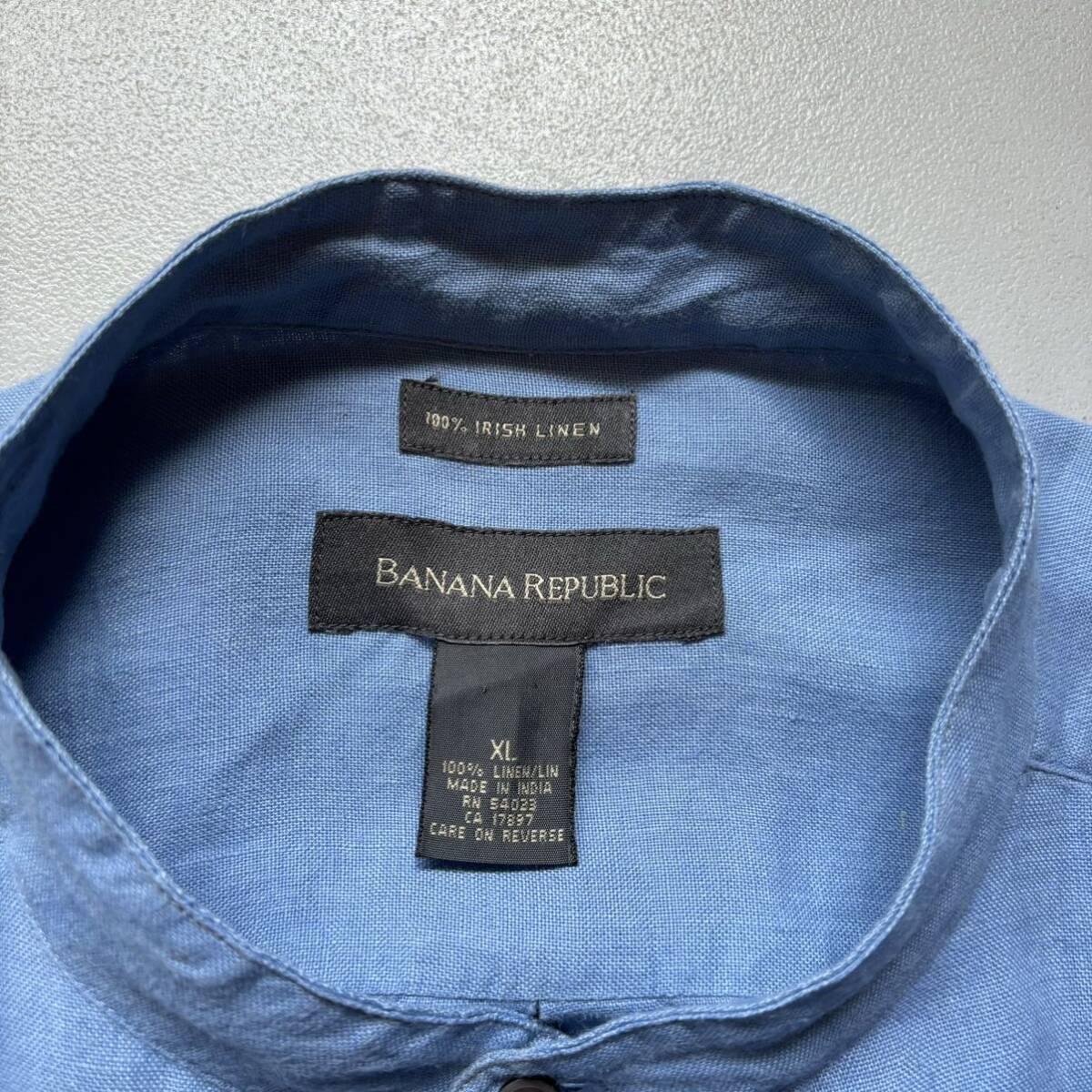 Banana Republic Irish linen L/S shirt “size XL” バナナリパブリック アイリッシュリネンシャツ 長袖シャツ_画像8