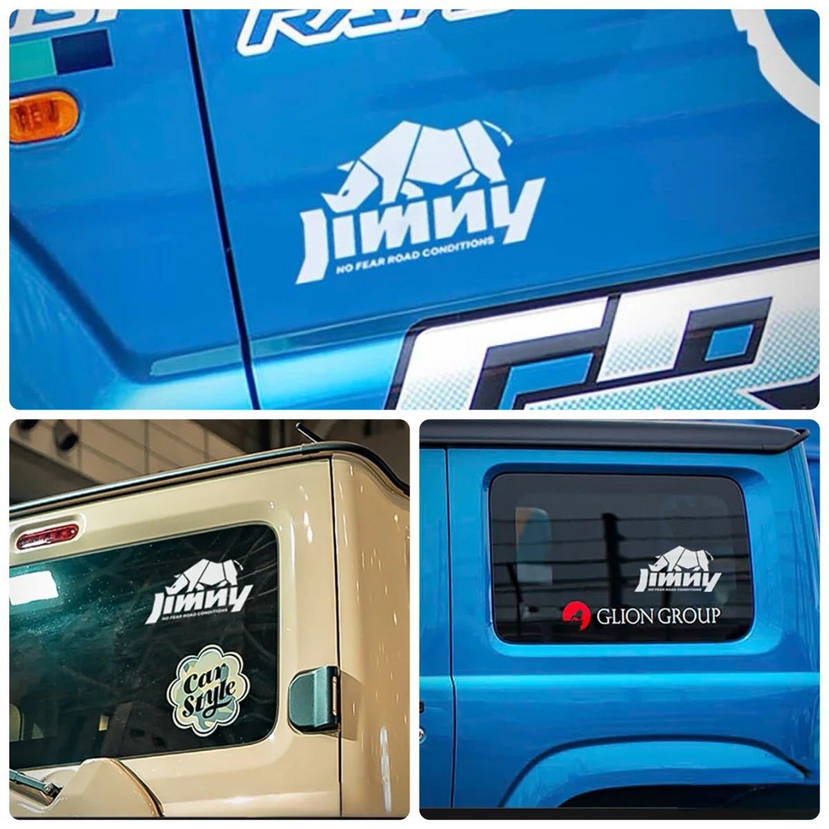 ジムニー Jinny 【デカールステッカー】【ホワイト】白 防水 反射 カッティングステッカー スズキ オフロード JB23 JB64 シエラ_画像2