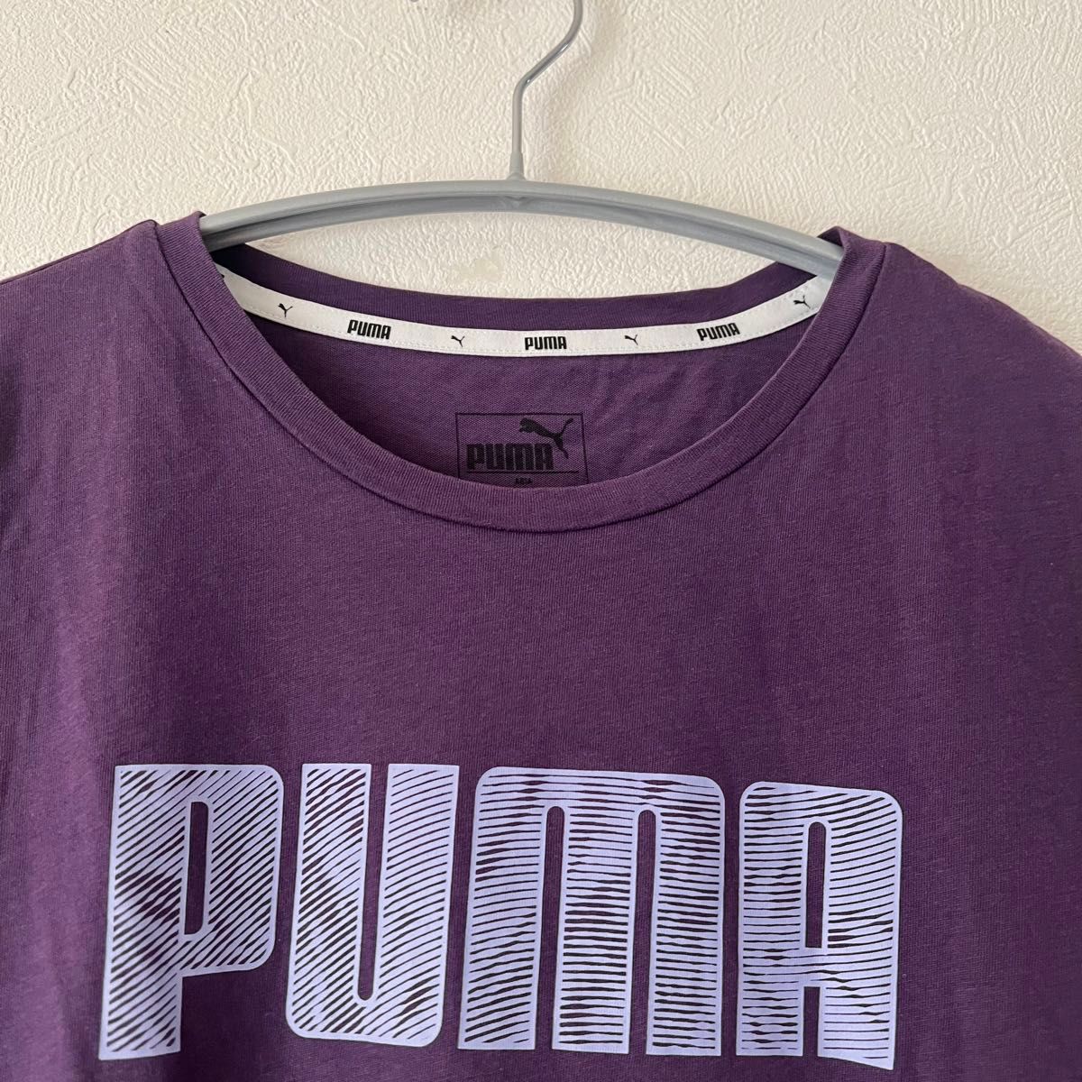 【美品】PUMA プーマ　Tシャツ　M 半袖　パープル　ロゴ　スポーツ　トップス 半袖Tシャツ