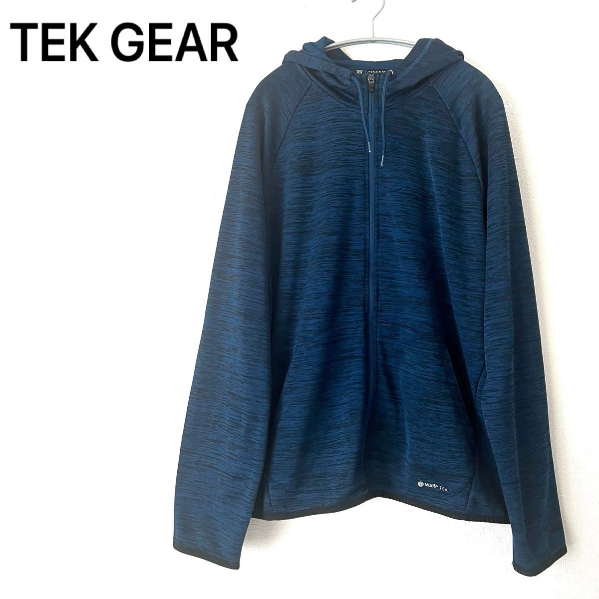 TEK GEAR パーカー　トレーナー　トップス　メンズ　XL ブルー　ブラック スウェットパーカー